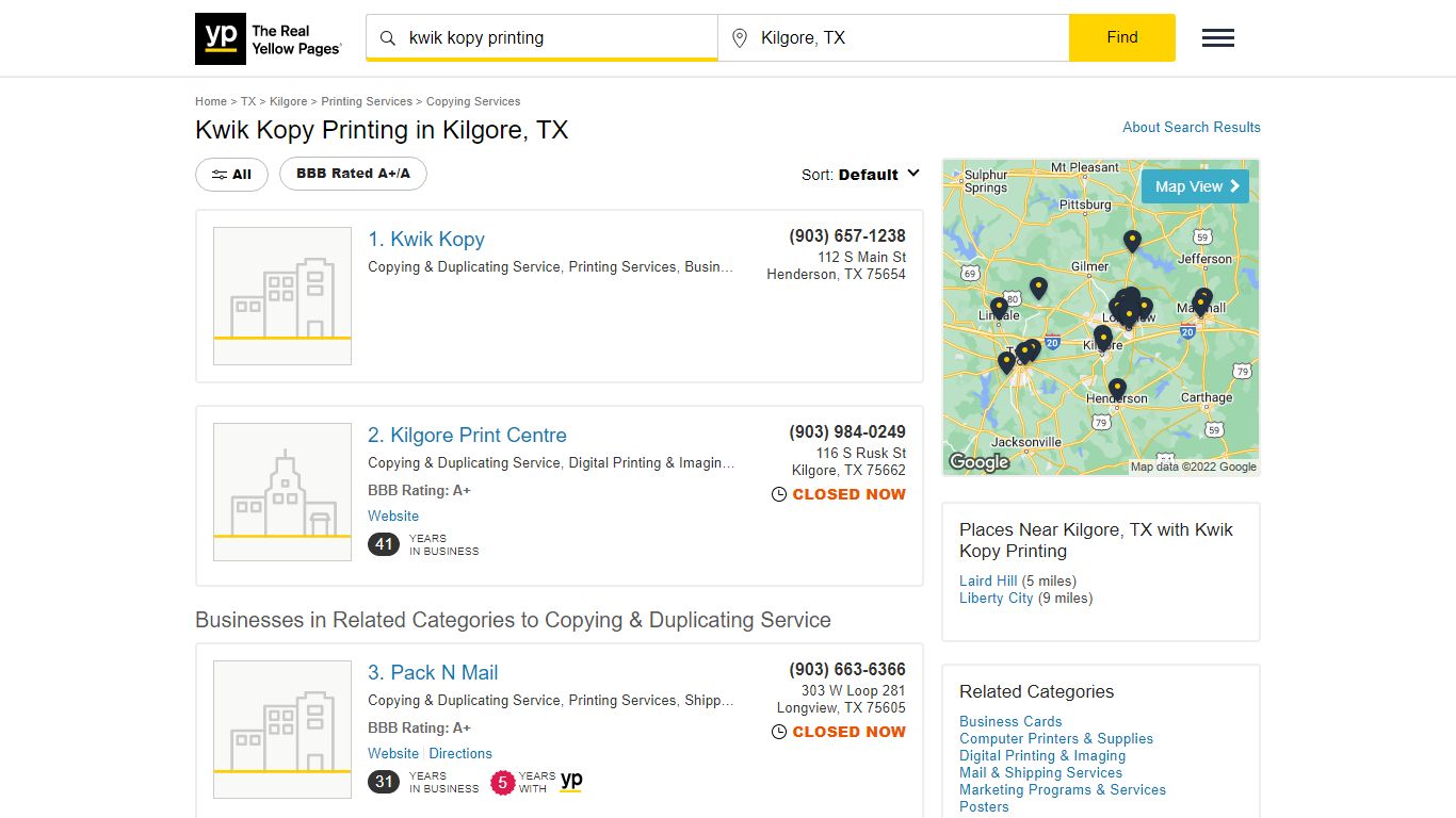 Kwik Kopy Printing Locations & Hours Near Kilgore, TX - YP.com