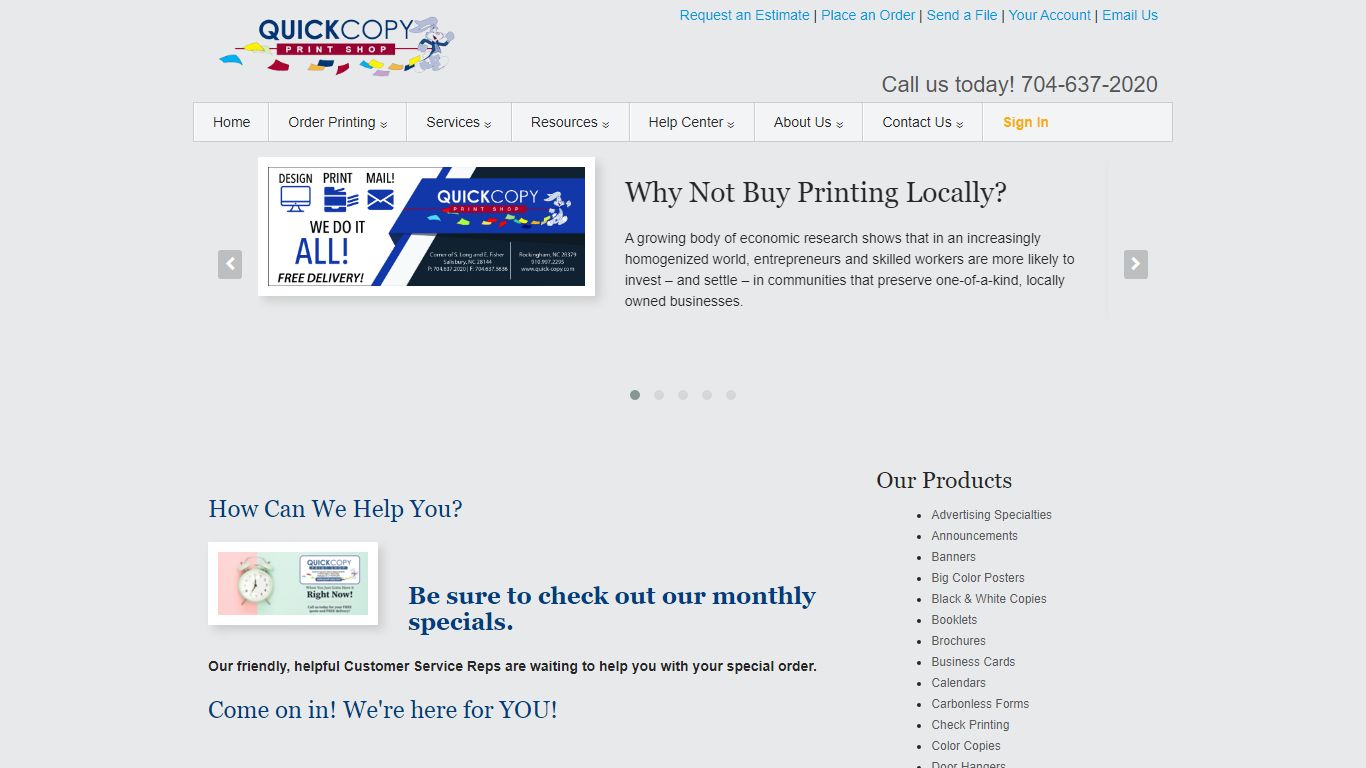 Quick Copy/Print Shop | Salisbury, NC